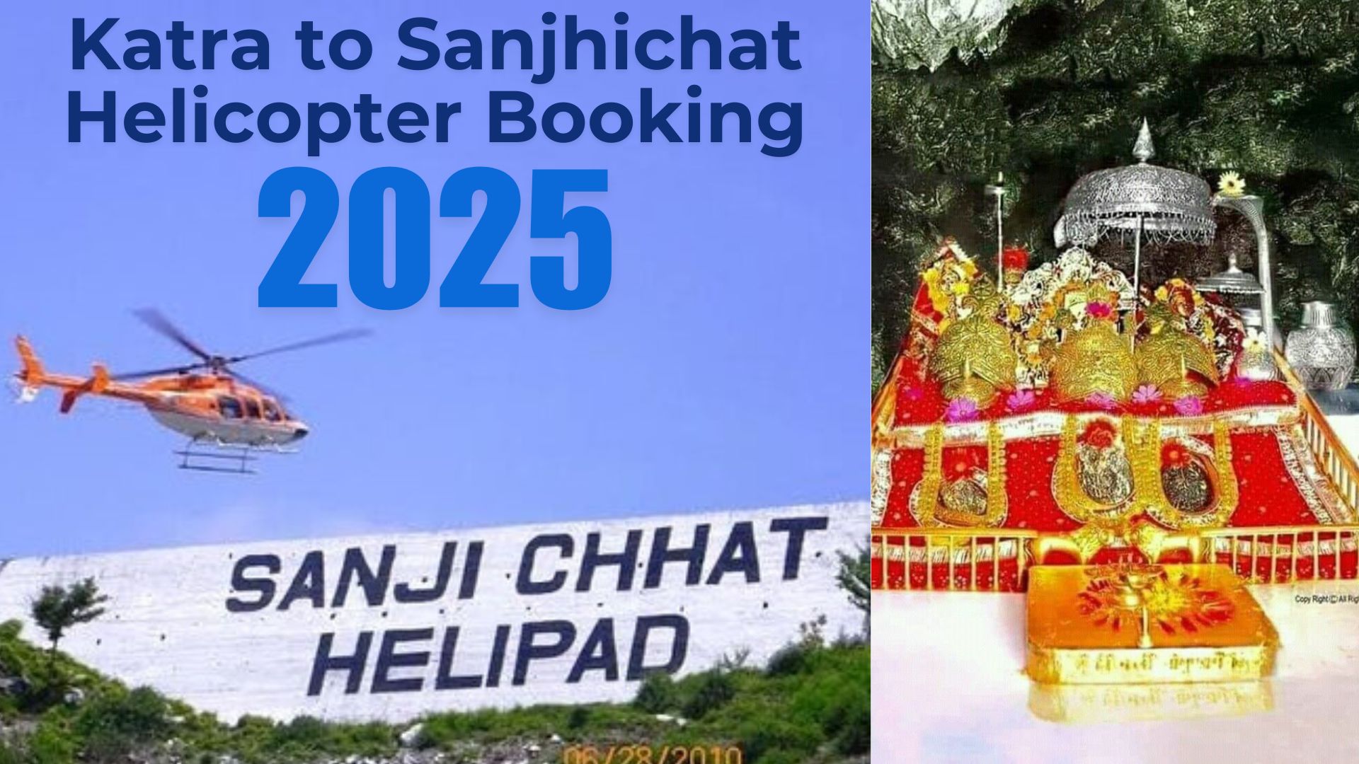 Katra to Sanjhichat Helicopter working for vaishno devi helicopter booking service