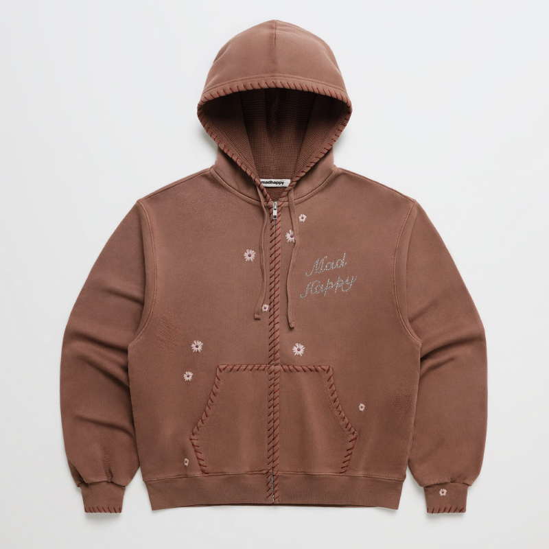 Madhappy TERRAIN Crystal Flower Zip Up Hoodie (3)
