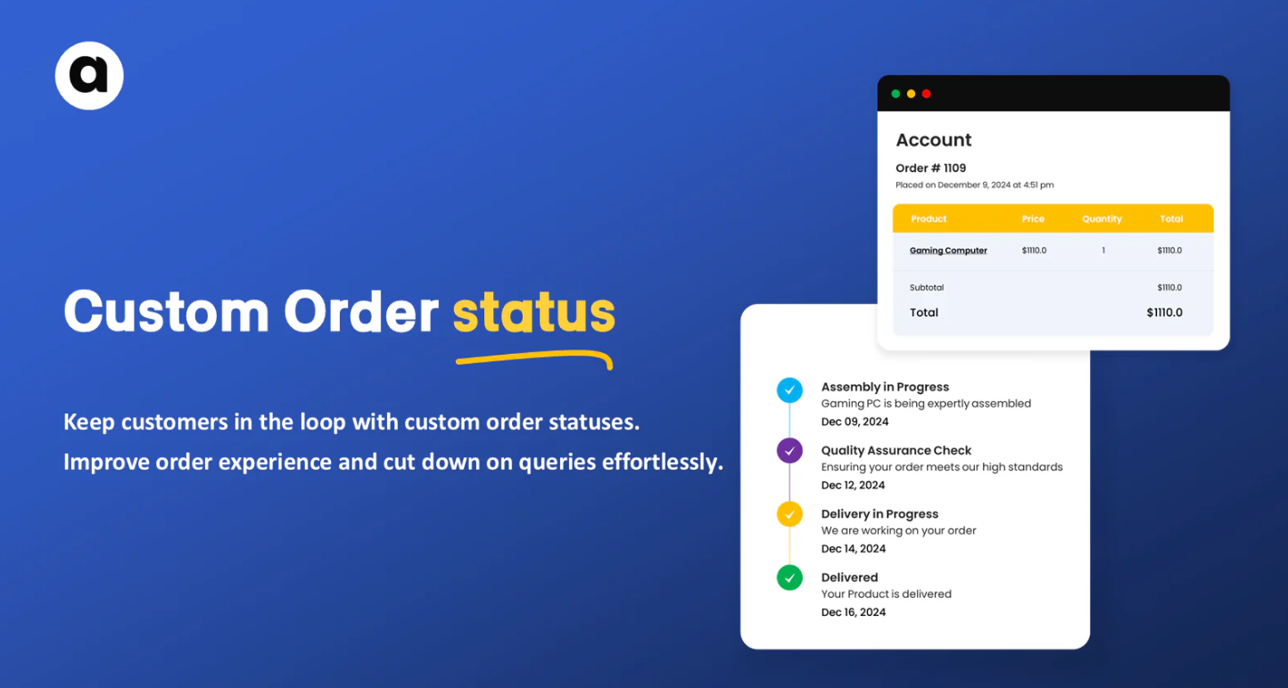 shopify custom order status