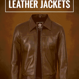 mens brown leather jacket