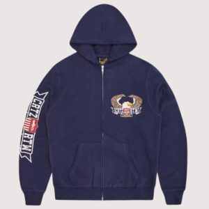 Corteiz Dipset Zip-Up Hoodie Navy