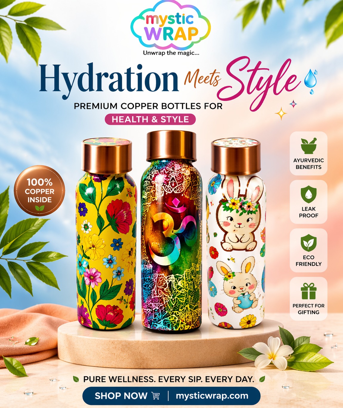 Premium Copper Bottles, Water Bottles, copper water bottles, elegant glassware, m, luxury gifting in India, Copper Bottles,Water Bottles, Copper water bottles, Ayurvedic drinkware, Health benefits of copper bottle, Eco-friendly water bottles, Copper bottle India