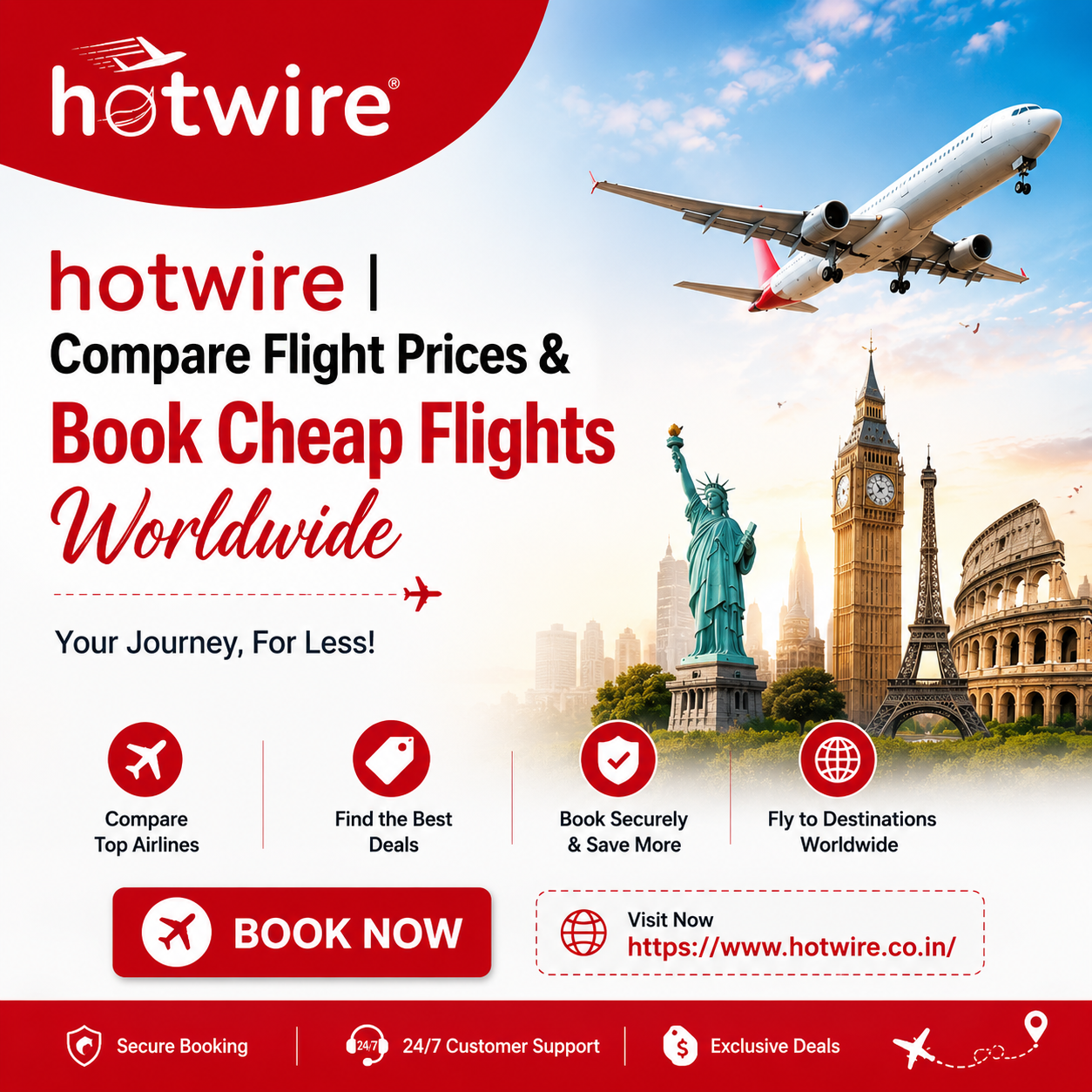 Hotwire Flight Deals | Compare Prices and Book Low-Cost Flights Around the World
