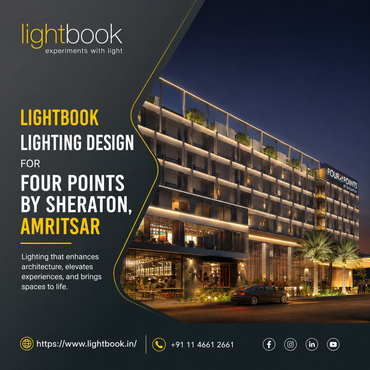Lightbook’s Lighting Design for Four Points by Sheraton, Amritsar