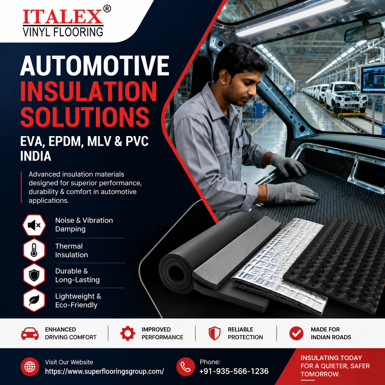 Automotive Insulation Solutions: How EVA, EPDM, MLV & PVC Materials Are Redefining NVH Control for Vehicle OEMs