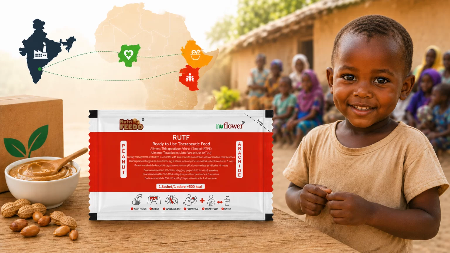 Fighting Child Malnutrition in Nigeria, Kenya & Ethiopia: How RUTF Manufacturers in India Support African Health Programs