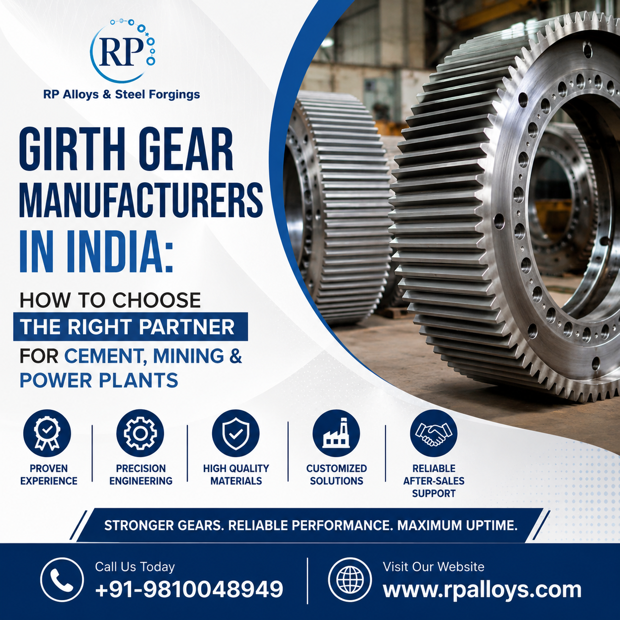 Girth Gear Manufacturers in India: How to Choose the Right Partner for Cement, Mining & Power Plants