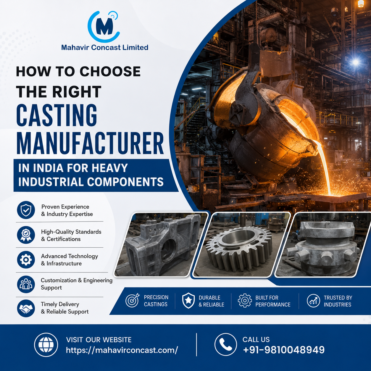 How to Choose the Right Casting Manufacturer in India for Heavy Industrial Components