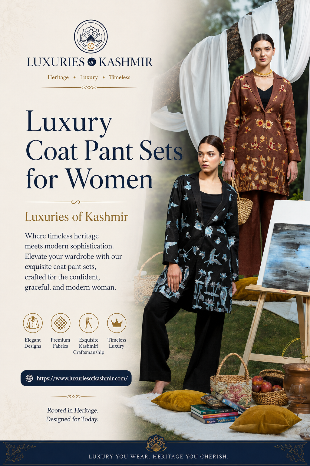 Luxury Coat Pant Sets for Women | Luxuries of Kashmir