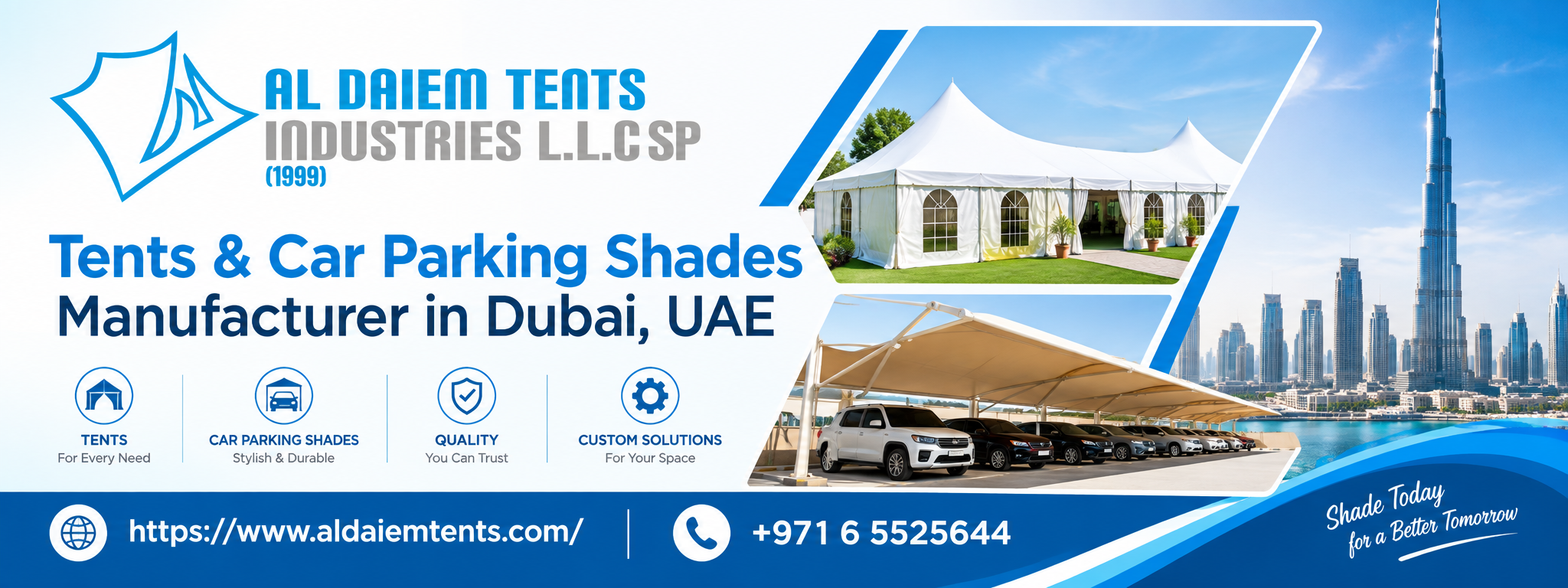 Al Daiem Tents: UAE’s Trusted Manufacturer for Custom Tents & Car Parking Shades