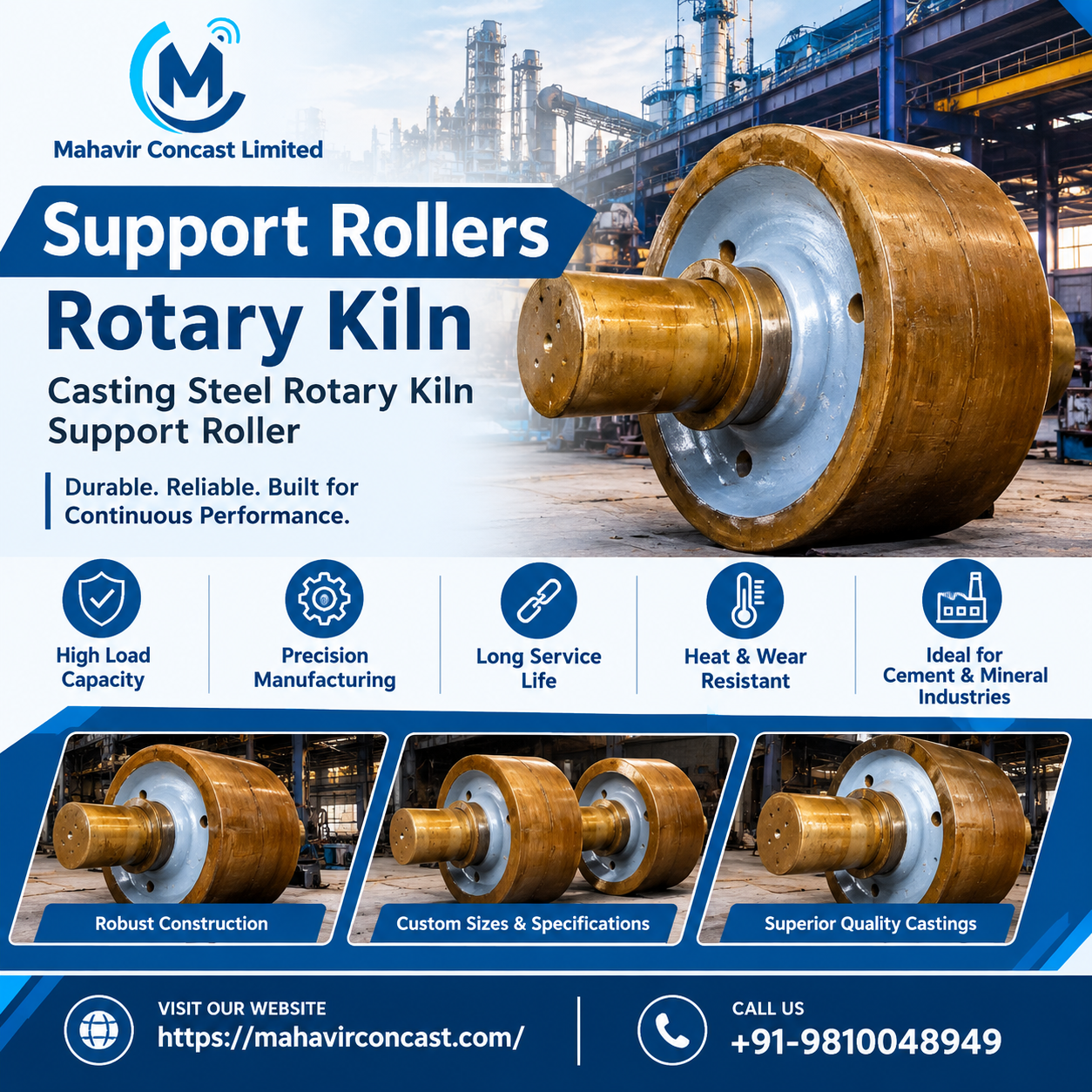 Support Rollers for Rotary Kilns: The Unsung Backbone of Heavy Industry