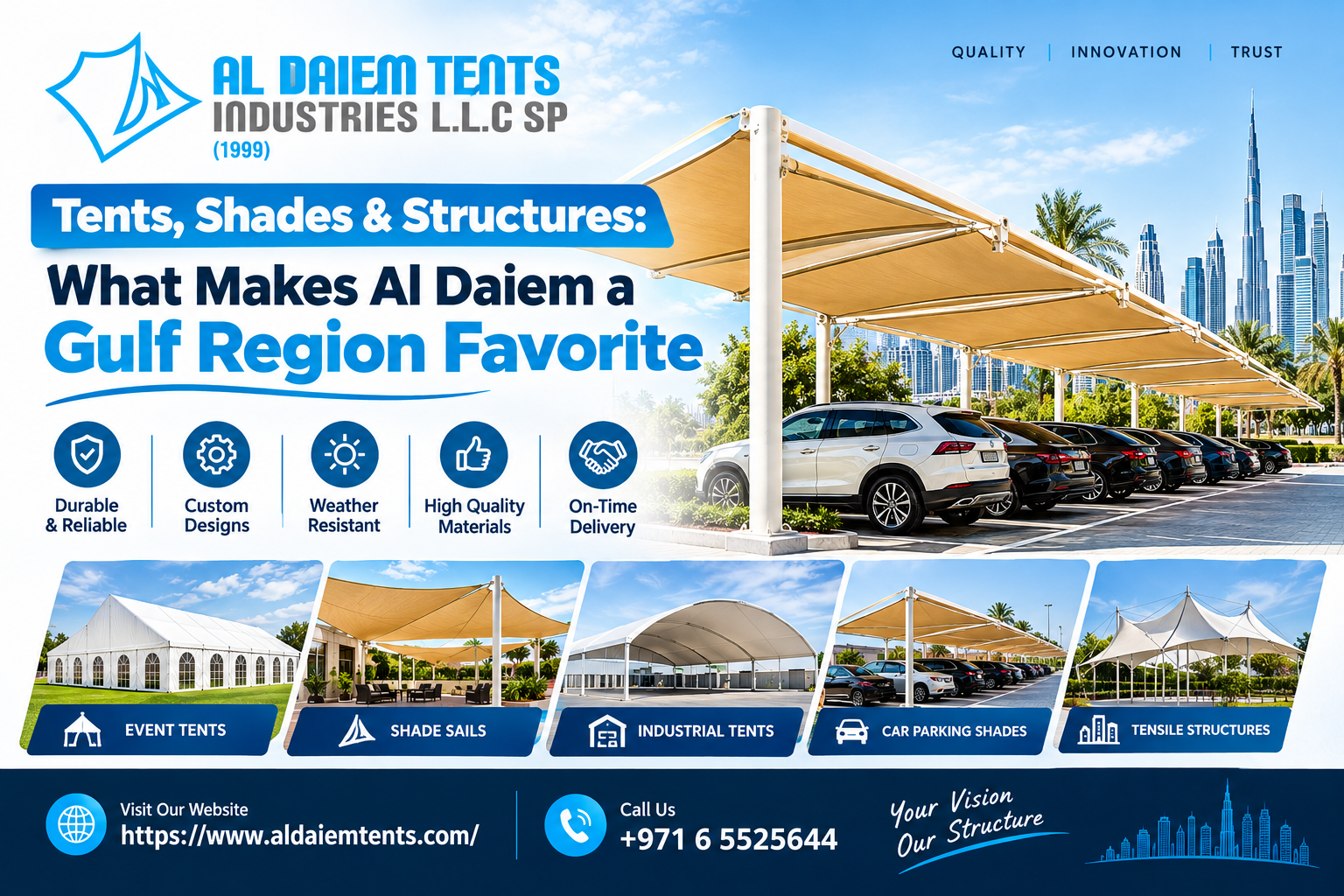 Al Daiem Tents: UAE’s Leading Manufacturer of Custom Tents & Shade Structures