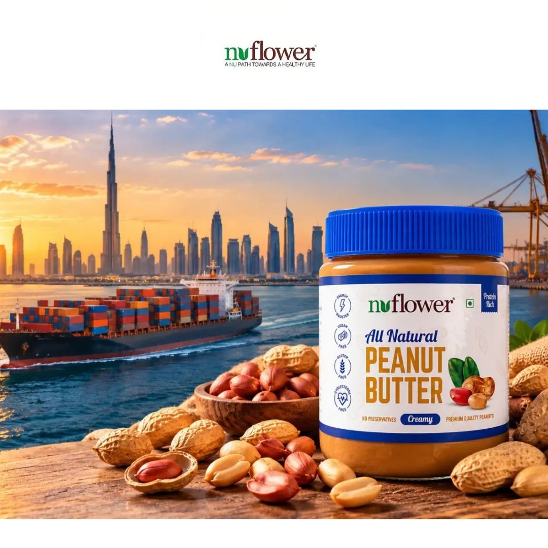 private label peanut butter UAE, peanut butter manufacturers in India, white label peanut butter, import peanut butter to Dubai, GCC food distribution from Dubai, private label peanut butter manufacturers, India-UAE CEPA food export