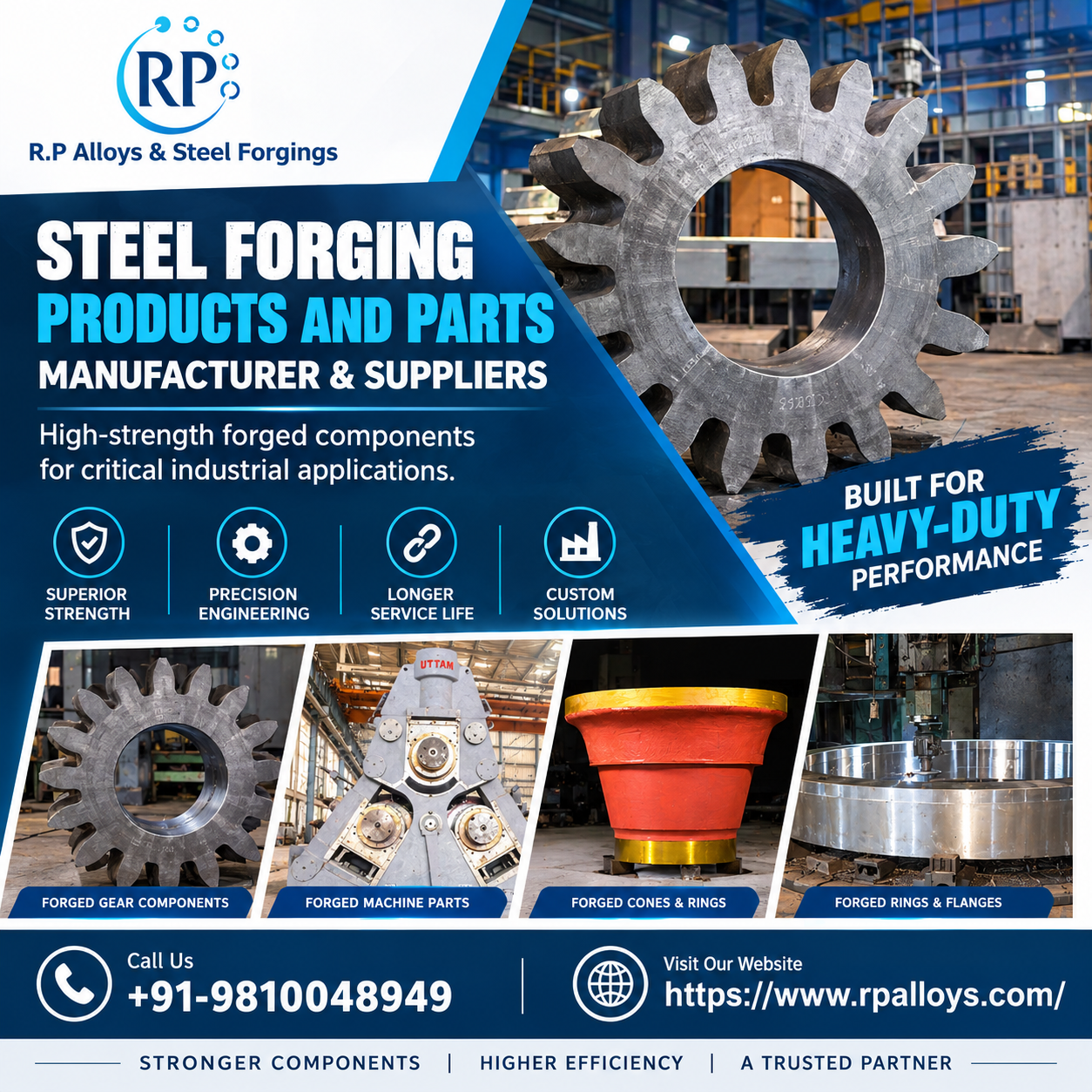 Industrial Products Manufacturer in India – R.P. Alloys & Steel Forgings